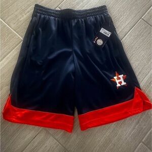 Boys MLB Houston Astros Navy & Orange Athletic Shorts - NWT - Size Large 12/14